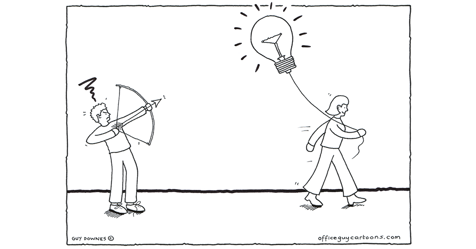 Bright Idea - Office Guy Cartoons